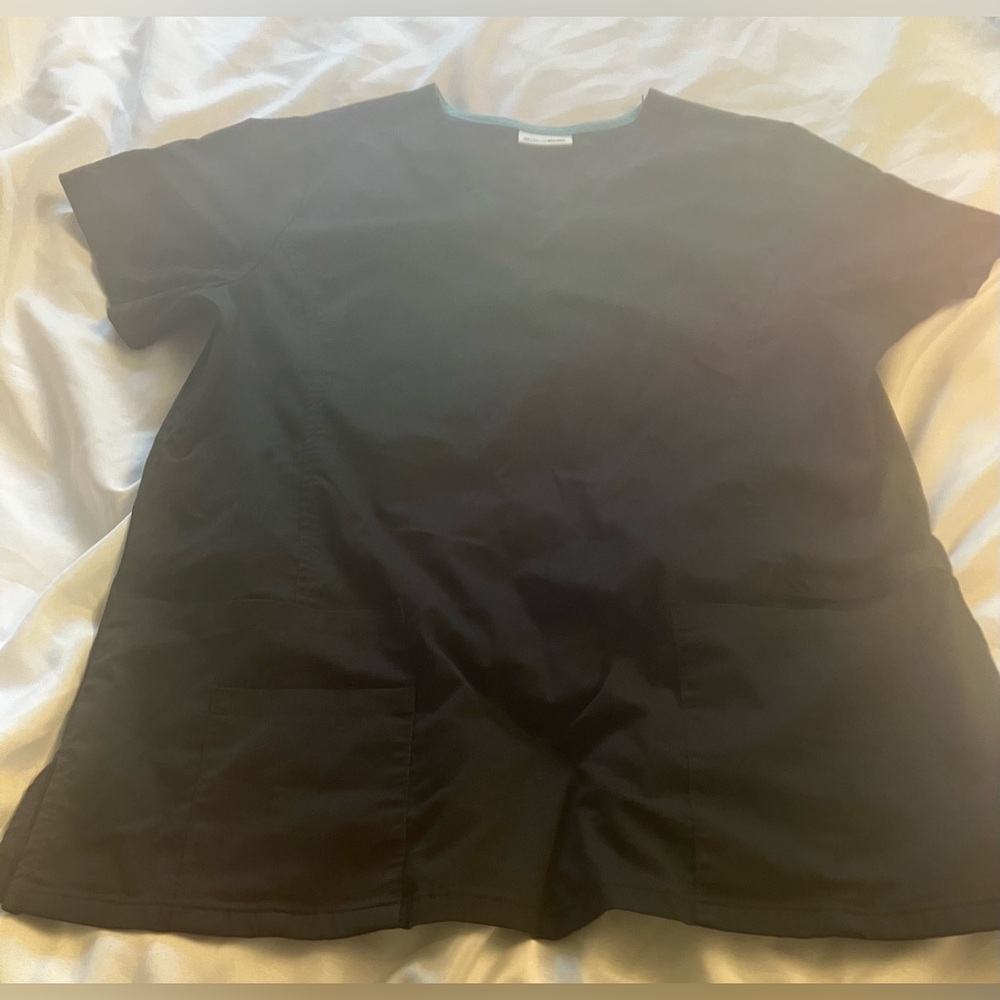 Black Scrub Top Size L